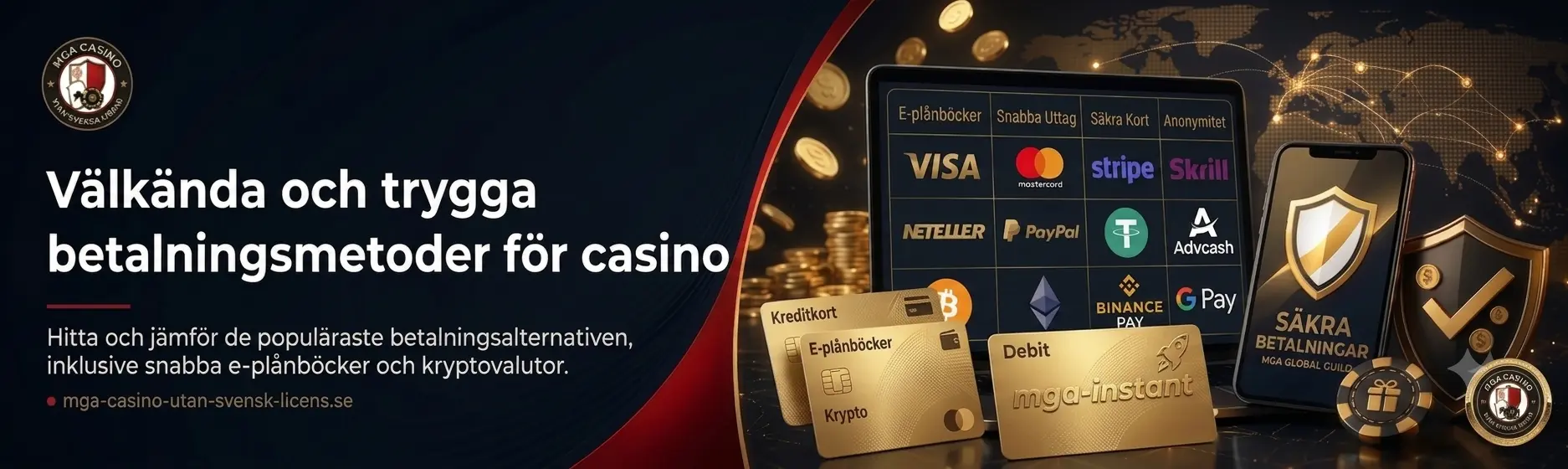 Olika betalningsmetoder för online casino med snabba och säkra transaktioner