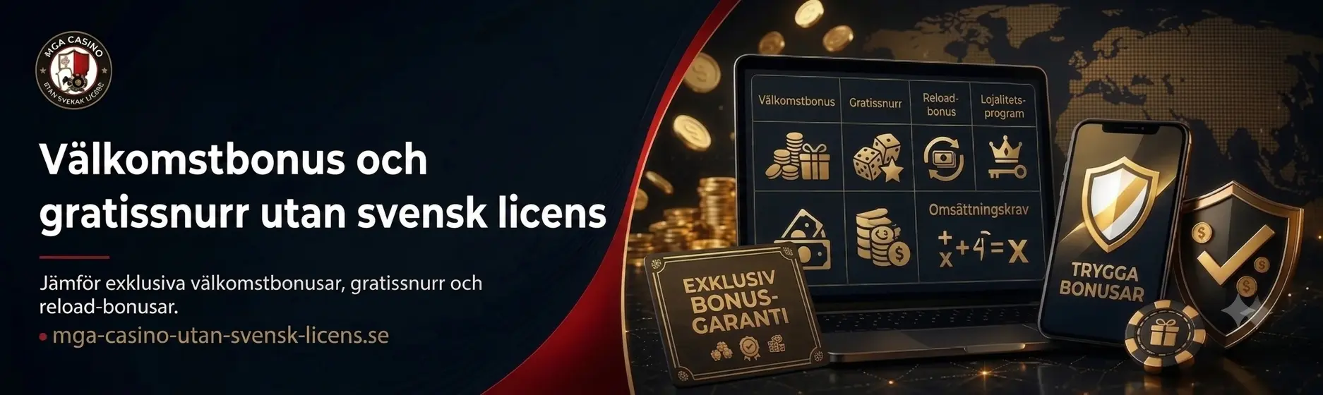 Casino bonus med välkomstbonus och olika bonuserbjudanden