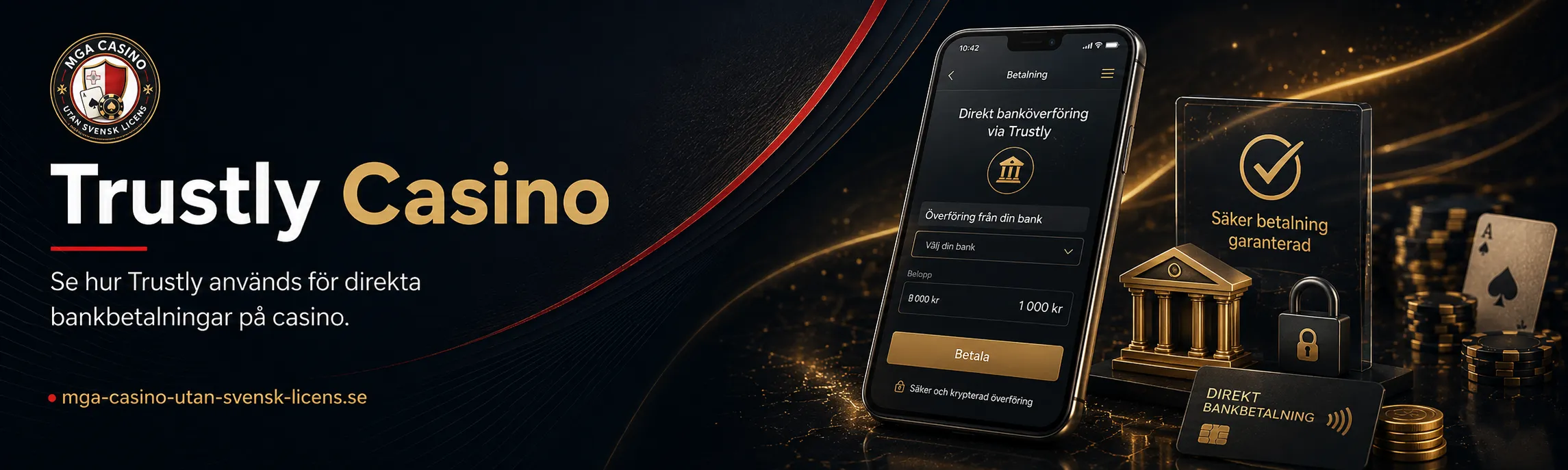 Trustly casino med säker bankbetalning