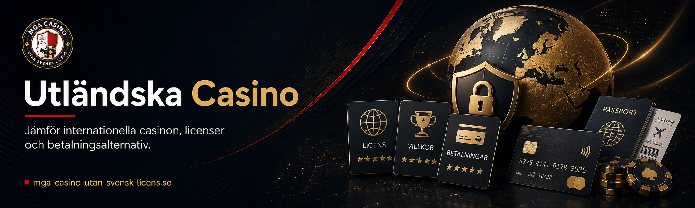 Utländska casinon med internationella licenser och säkra betalningsmetoder